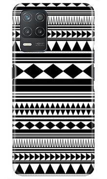 Black white Pattern Mobile Back Case for Realme 8 5G (Design - 5)