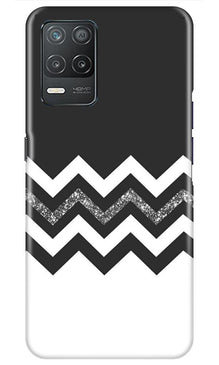 Black white Pattern2Mobile Back Case for Realme 8 5G (Design - 83)