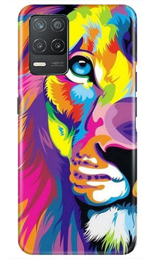 Colorful Lion Mobile Back Case for Realme 8 5G  (Design - 110)