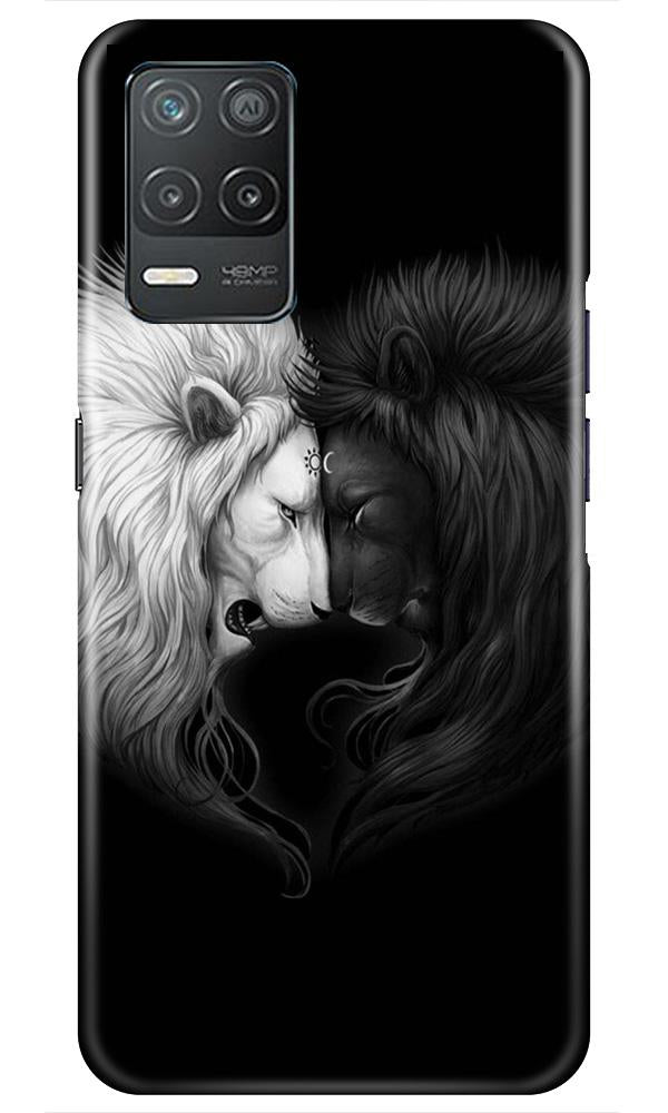 Dark White Lion Case for Realme 8 5G  (Design - 140)