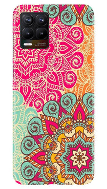 Rangoli art Mobile Back Case for Realme 8 (Design - 6)