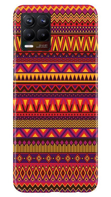 Zigzag line pattern2 Mobile Back Case for Realme 8 (Design - 10)