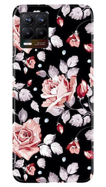 Pink rose Mobile Back Case for Realme 8 (Design - 12)