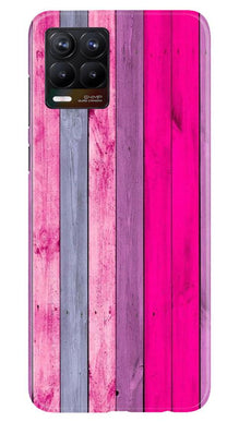 Wooden look Mobile Back Case for Realme 8 (Design - 24)