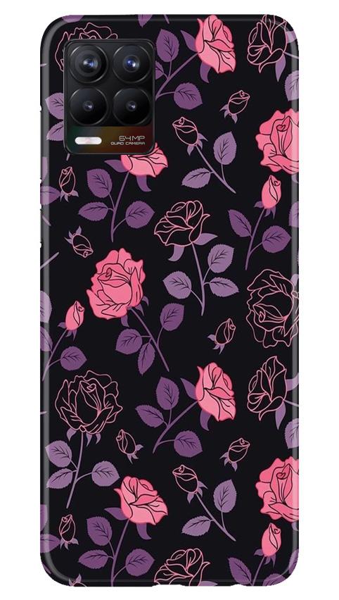 Rose Black Background Case for Realme 8