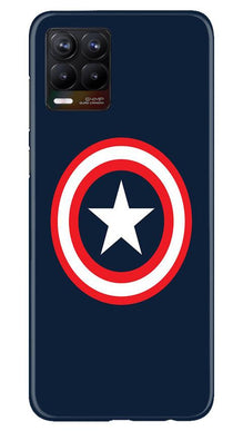 Captain America Mobile Back Case for Realme 8 (Design - 42)