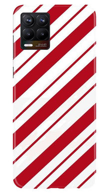 Red White Mobile Back Case for Realme 8 (Design - 44)