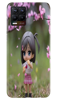 Cute Girl Mobile Back Case for Realme 8 (Design - 92)