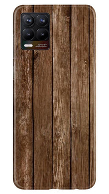 Wooden Look Mobile Back Case for Realme 8  (Design - 112)