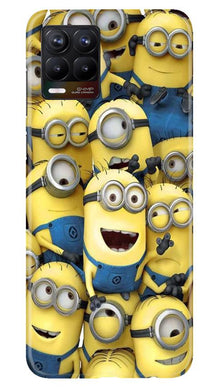 Minions Mobile Back Case for Realme 8  (Design - 127)