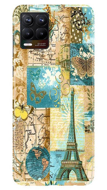 Travel Eiffel Tower Mobile Back Case for Realme 8 (Design - 206)