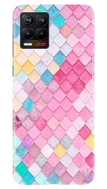 Pink Pattern Mobile Back Case for Realme 8 (Design - 215)