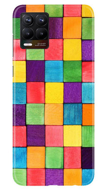 Colorful Square Mobile Back Case for Realme 8 (Design - 218)