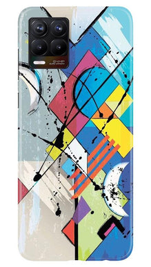 Modern Art Mobile Back Case for Realme 8 (Design - 235)