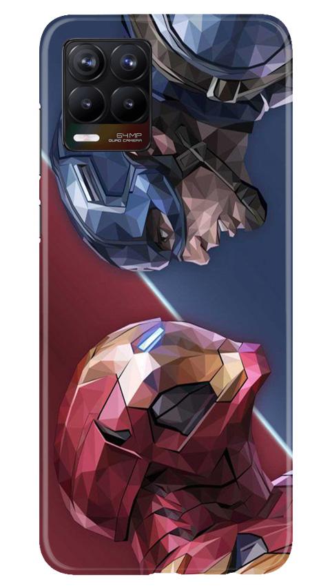 Ironman Captain America Case for Realme 8 Pro (Design No. 245)