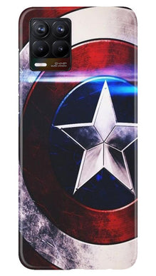 Captain America Shield Mobile Back Case for Realme 8 (Design - 250)