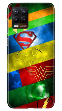 Superheros Logo Mobile Back Case for Realme 8 (Design - 251)