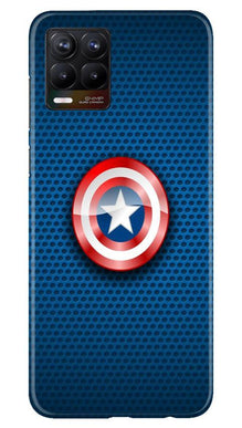 Captain America Shield Mobile Back Case for Realme 8 (Design - 253)