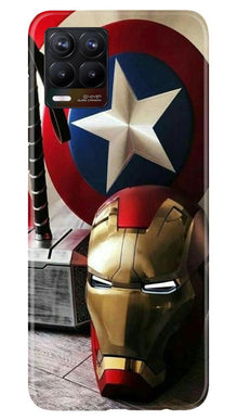 Ironman Captain America Mobile Back Case for Realme 8 (Design - 254)