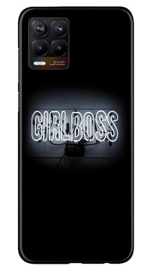 Girl Boss Black Mobile Back Case for Realme 8 (Design - 268)