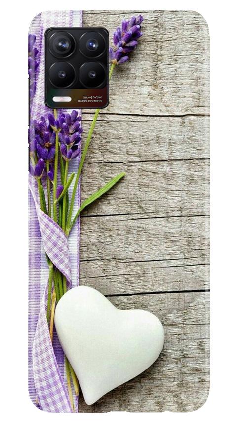 White Heart Case for Realme 8 (Design No. 298)