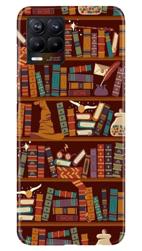 Book Shelf Mobile Back Case for Realme 8 Pro (Design - 390)