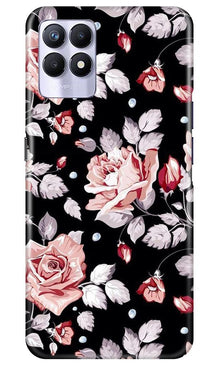 Pink rose Mobile Back Case for Realme 8i (Design - 12)