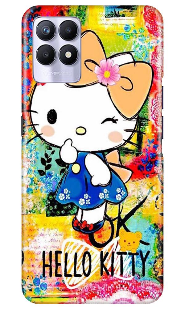 Hello Kitty Mobile Back Case for Realme 8i (Design - 362)