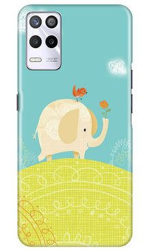 Elephant Painting Mobile Back Case for Realme 9 5G (Design - 46)