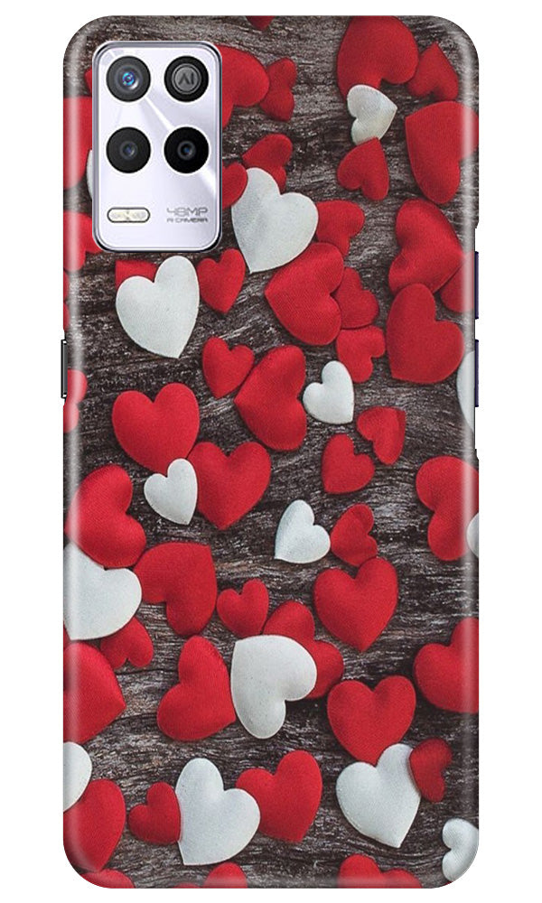 Red White Hearts Case for Realme 9 5G(Design - 105)