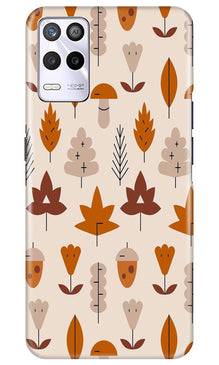 Leaf Pattern Art Mobile Back Case for Realme 9 5G  (Design - 132)