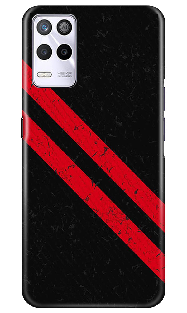 Black Red Pattern Mobile Back Case for Realme 9 5G (Design - 332)