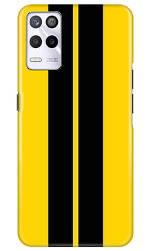 Black Yellow Pattern Mobile Back Case for Realme 9 5G (Design - 336)