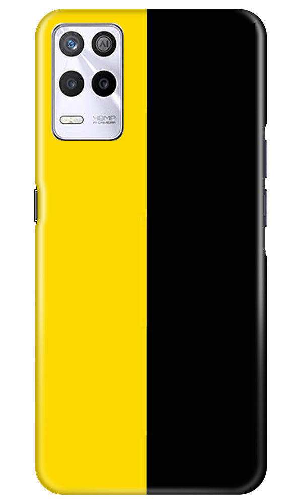 Black Yellow Pattern Mobile Back Case for Realme 9 5G (Design - 354)