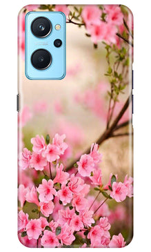 Pink flowers Mobile Back Case for Realme 9i (Design - 69)