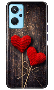 Red Hearts Mobile Back Case for Realme 9i (Design - 80)