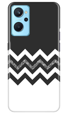 Black white Pattern2Mobile Back Case for Realme 9i (Design - 83)