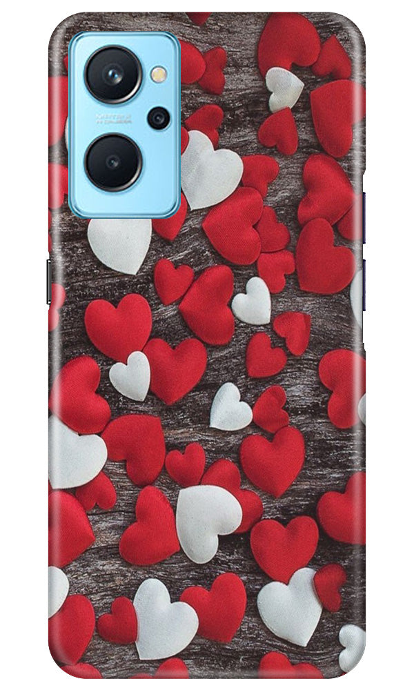 Red White Hearts Case for Realme 9i(Design - 105)