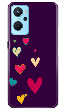 Purple Background Mobile Back Case for Realme 9i  (Design - 107)