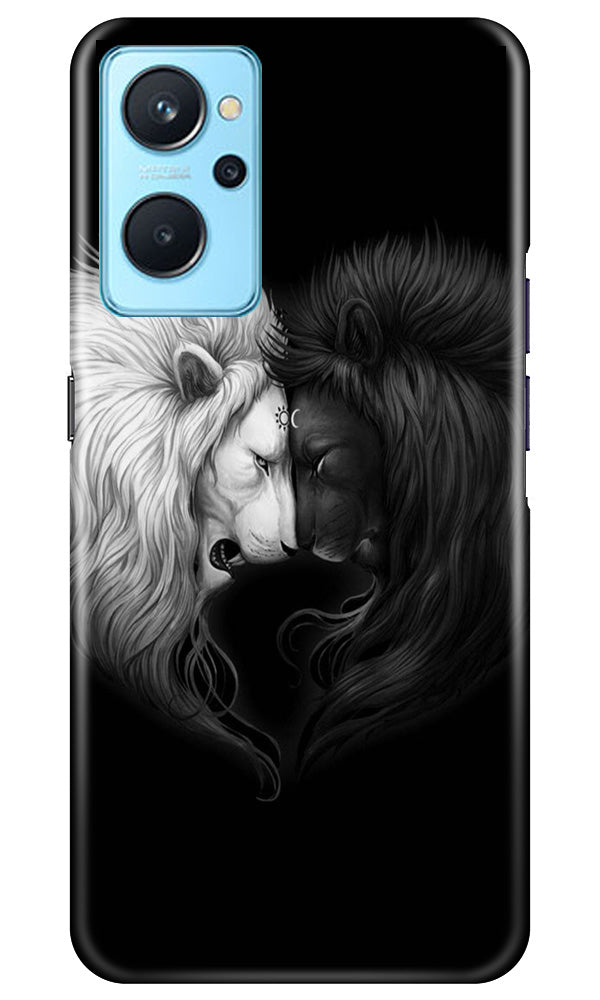 Dark White Lion Case for Realme 9i(Design - 140)