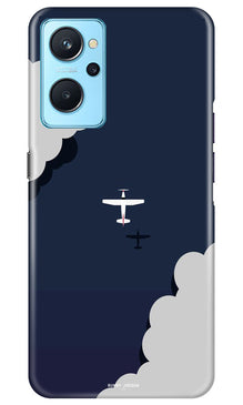 Clouds Plane Mobile Back Case for Realme 9i (Design - 165)