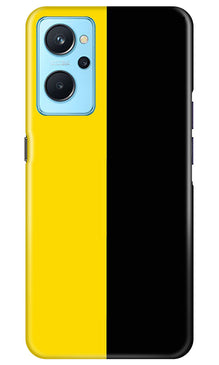 Black Yellow Pattern Mobile Back Case for Realme 9i (Design - 354)