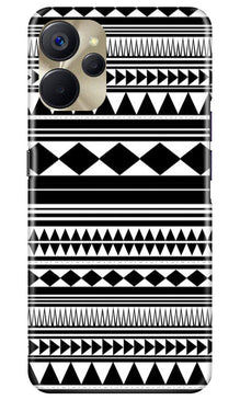 Black white Pattern Mobile Back Case for Realme 9i 5G (Design - 5)