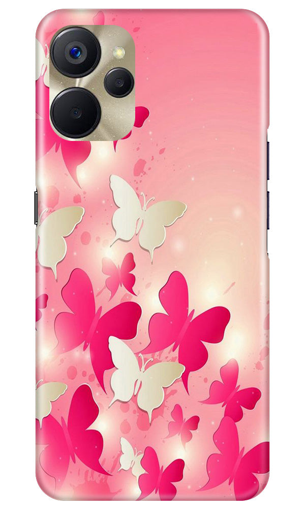 White Pick Butterflies Case for Realme 9i 5G