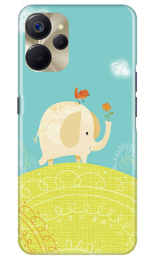 Elephant Painting Mobile Back Case for Realme 9i 5G (Design - 46)