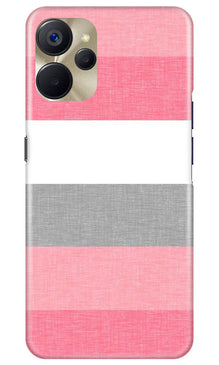 Pink white pattern Mobile Back Case for Realme 9i 5G (Design - 55)