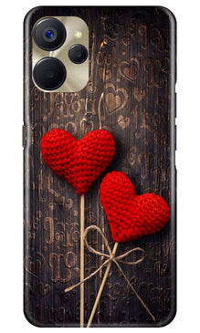 Red Hearts Mobile Back Case for Realme 9i 5G (Design - 80)