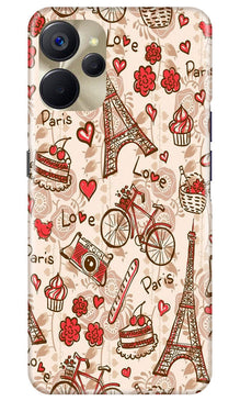 Love Paris Mobile Back Case for Realme 9i 5G  (Design - 103)