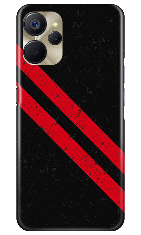 Black Red Pattern Mobile Back Case for Realme 9i 5G (Design - 332)