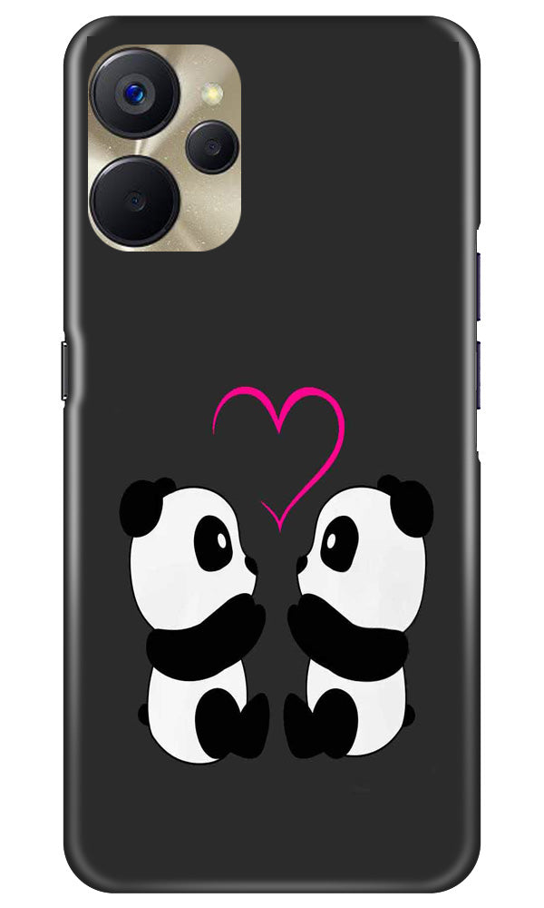 Panda Love Mobile Back Case for Realme 9i 5G (Design - 355)